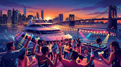 NYC Booze Cruise: Sunset Summer Series Party Cruise