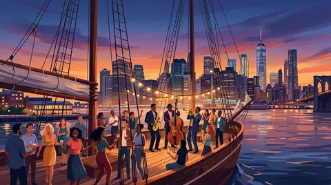 Clipper City Tall Ship Sunset Jazz Sail